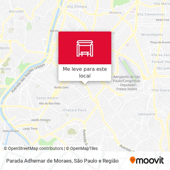 Parada Adhemar de Moraes mapa