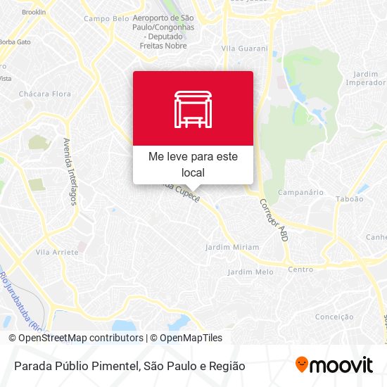 Parada Públio Pimentel mapa