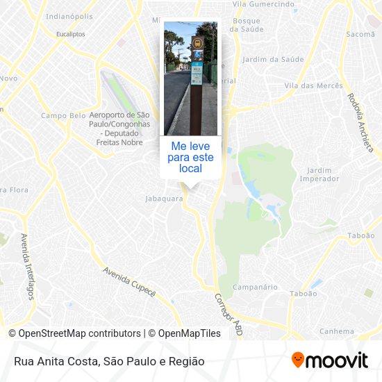 Rua Anita Costa mapa