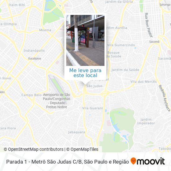 Parada 1 - Metrô São Judas C/B mapa