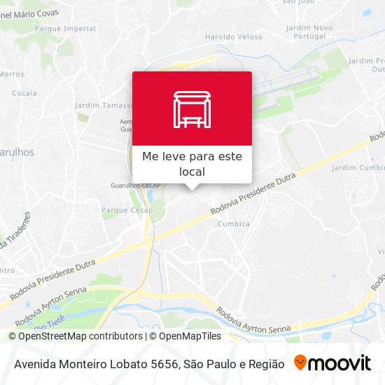 Avenida Monteiro Lobato 5656 mapa