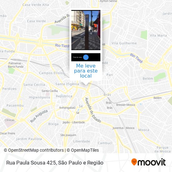 Rua Paula Sousa 425 mapa