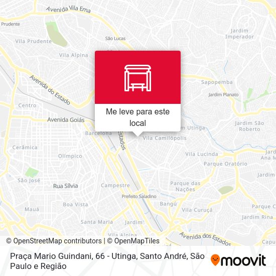 Praça Mario Guindani, 66 - Utinga, Santo André mapa