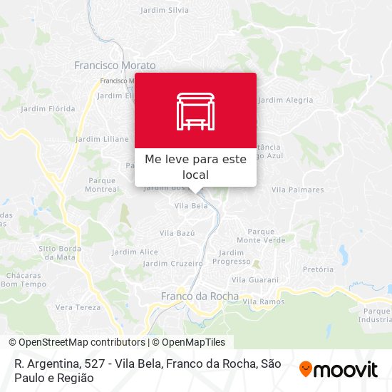 R. Argentina, 527 - Vila Bela, Franco da Rocha mapa