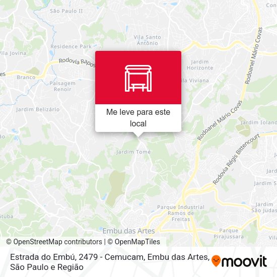 Estrada do Embú, 2479 - Cemucam, Embu das Artes mapa