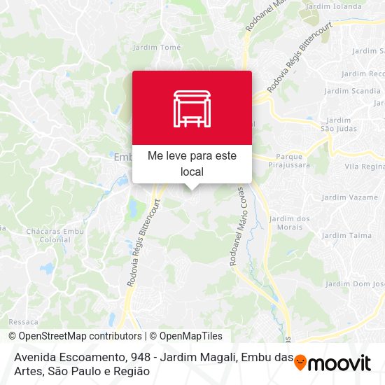 Avenida Escoamento, 948 - Jardim Magali, Embu das Artes mapa