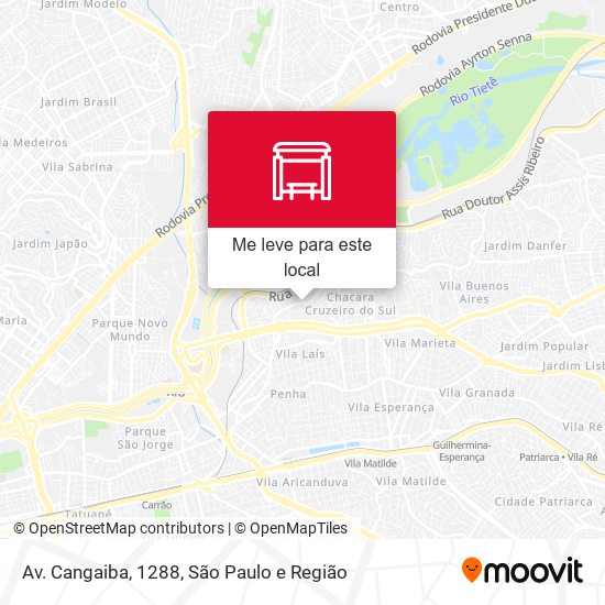 Av. Cangaiba, 1288 mapa