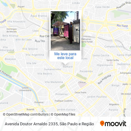 Avenida Doutor Arnaldo 2335 mapa