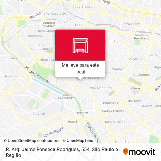 R. Arq. Jaime Fonseca Rodrigues, 554 mapa