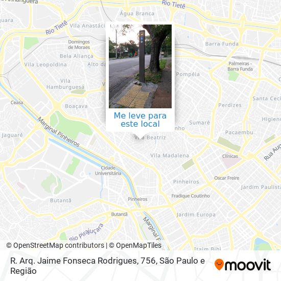 R. Arq. Jaime Fonseca Rodrigues, 756 mapa