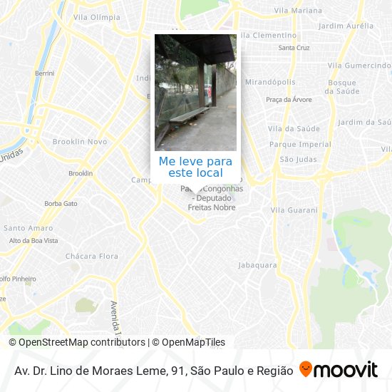 Av. Dr. Lino de Moraes Leme, 91 mapa