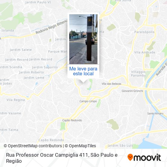 Rua Professor Oscar Campiglia 411 mapa