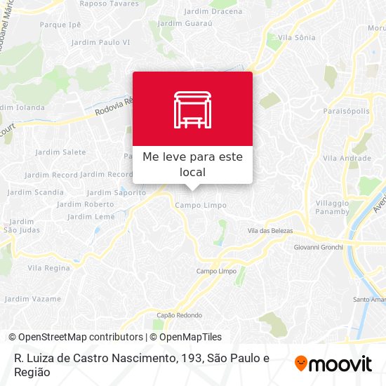 R. Luiza de Castro Nascimento, 193 mapa
