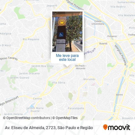 Av. Eliseu de Almeida, 2723 mapa