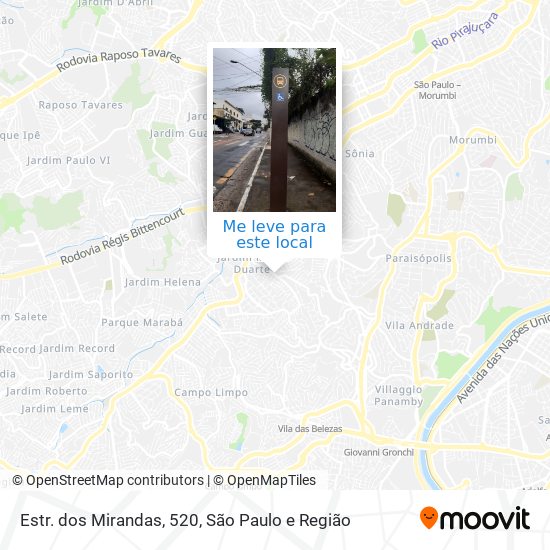 Estr. dos Mirandas, 520 mapa
