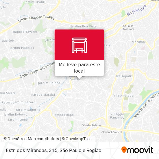 Estr. dos Mirandas, 315 mapa