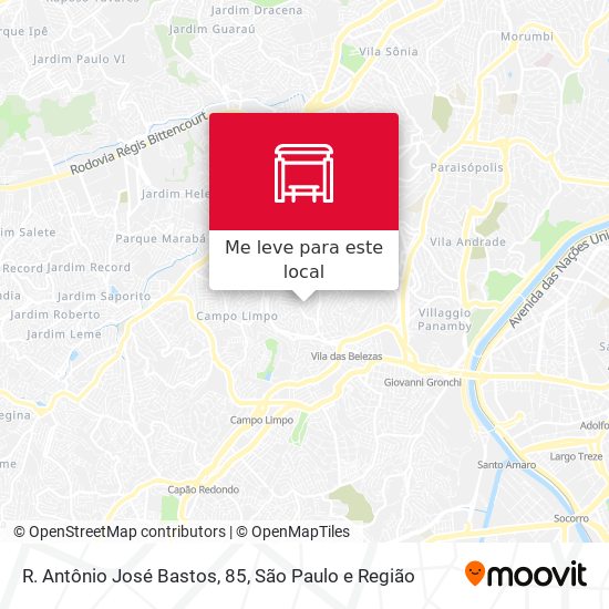 R. Antônio José Bastos, 85 mapa