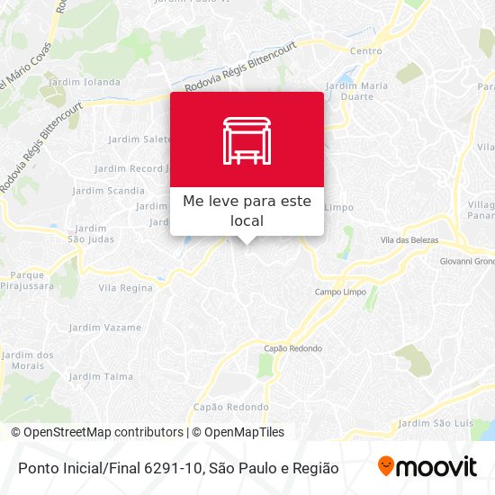Ponto Inicial/Final 6291-10 mapa