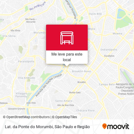 Lat. da Ponte do Morumbi mapa