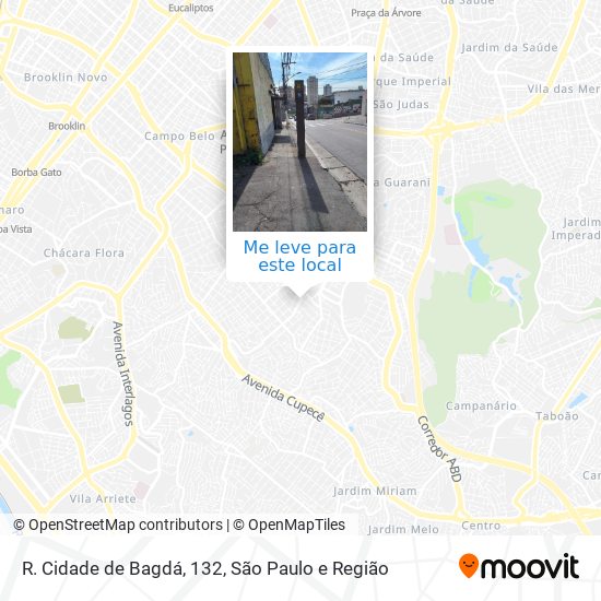 R. Cidade de Bagdá, 132 mapa