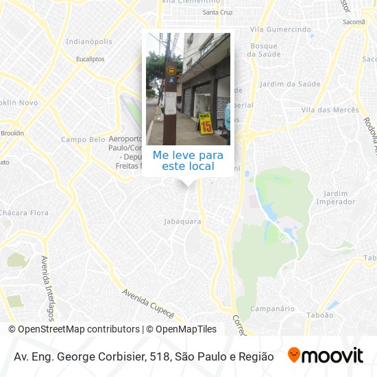 Av. Eng. George Corbisier, 518 mapa