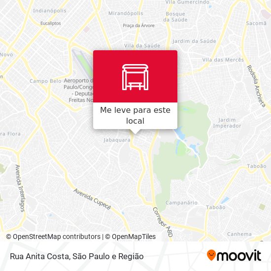 Rua Anita Costa mapa