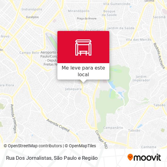Rua Dos Jornalistas mapa