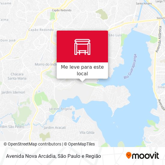 Avenida Nova Arcádia mapa