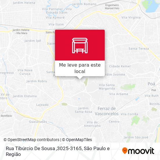 Rua Tibúrcio De Sousa ,3025-3165 mapa