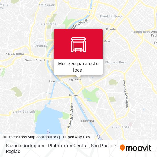 Suzana Rodrigues - Plataforma Central mapa