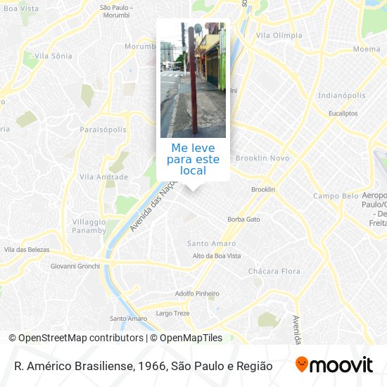 R. Américo Brasiliense, 1966 mapa
