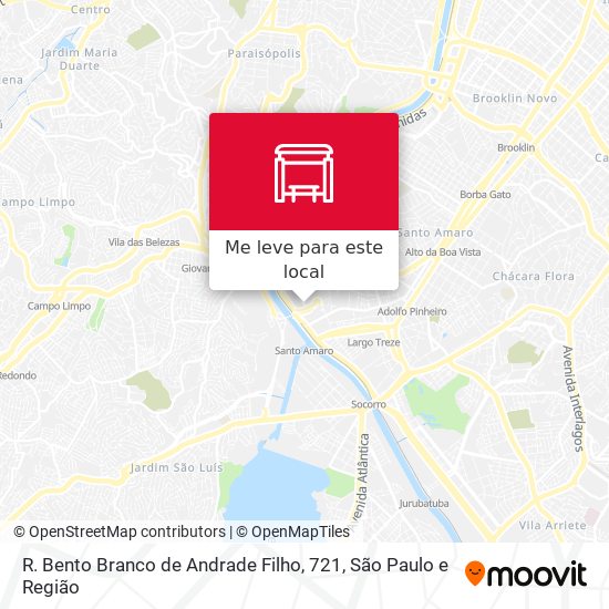 R. Bento Branco de Andrade Filho, 721 mapa