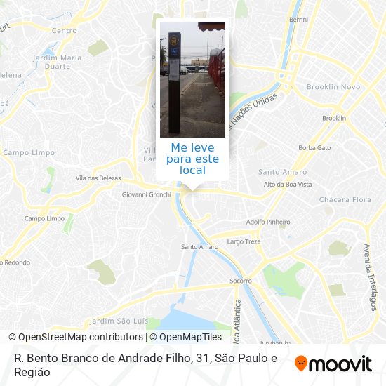R. Bento Branco de Andrade Filho, 31 mapa