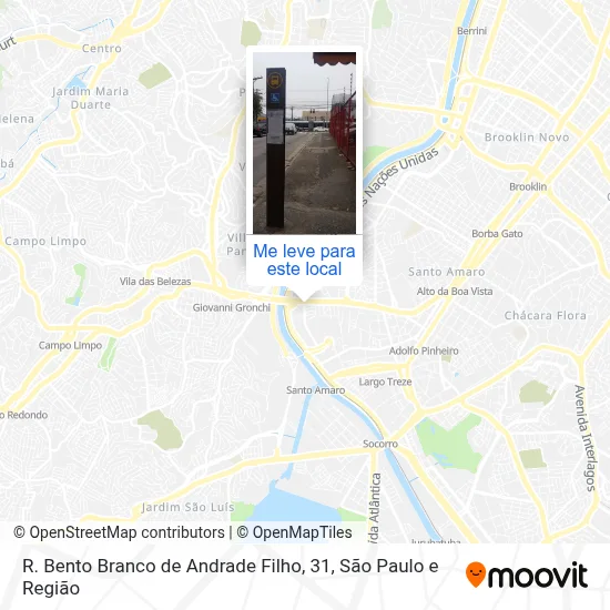 R. Bento Branco de Andrade Filho, 31 mapa