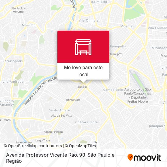 Avenida Professor Vicente Ráo, 90 mapa