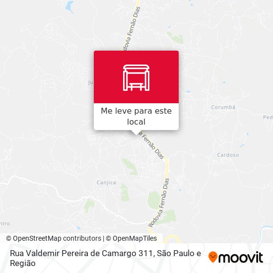 Rua Valdemir Pereira de Camargo 311 mapa