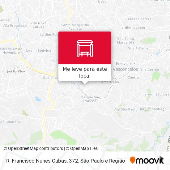 R. Francisco Nunes Cubas, 372 mapa