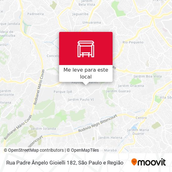 Rua Padre Ângelo Gioielli 182 mapa