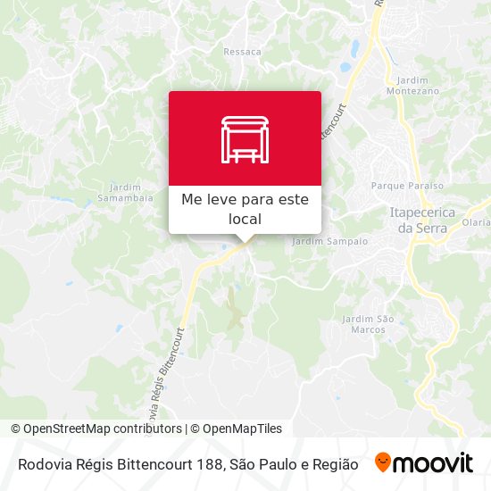 Rodovia Régis Bittencourt 188 mapa