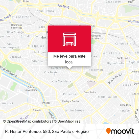 R. Heitor Penteado, 680 mapa