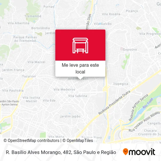 R. Basílio Alves Morango, 482 mapa