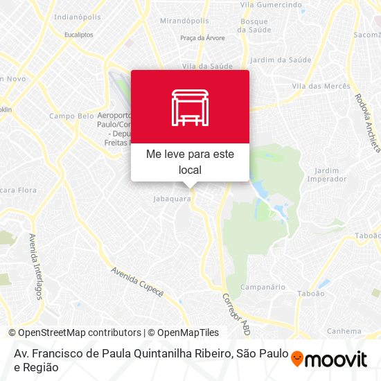 Av. Francisco de Paula Quintanilha Ribeiro mapa