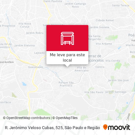R. Jerônimo Veloso Cubas, 525 mapa