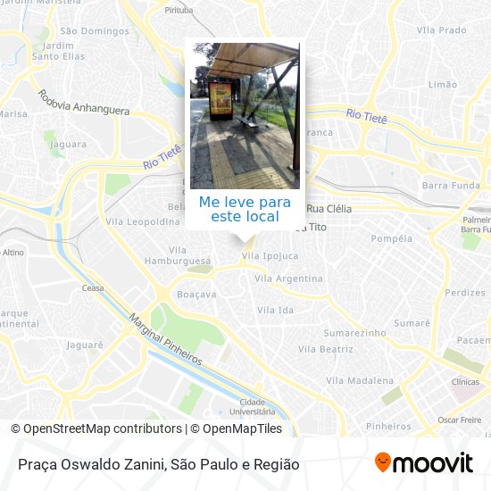 Praça Oswaldo Zanini mapa
