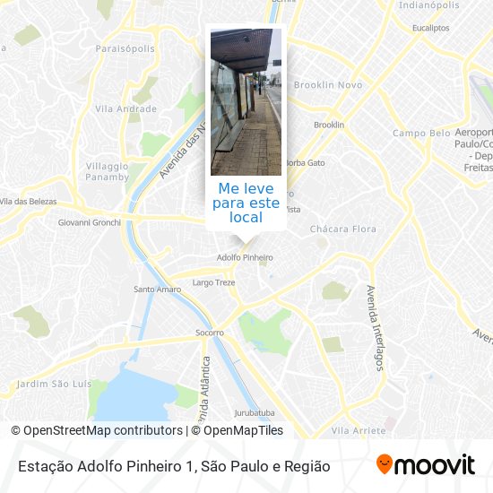 Estação Adolfo Pinheiro 1 mapa