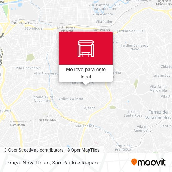 Praça. Nova União mapa