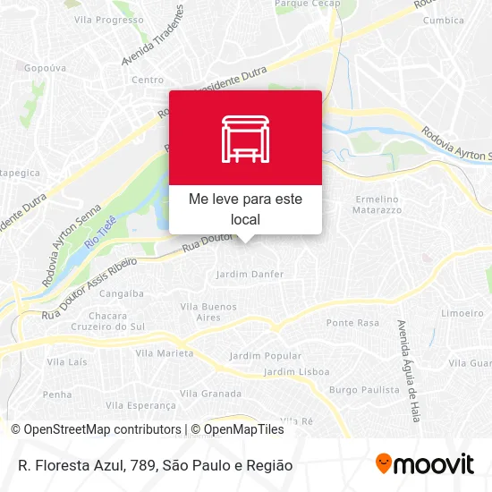 R. Floresta Azul, 789 mapa
