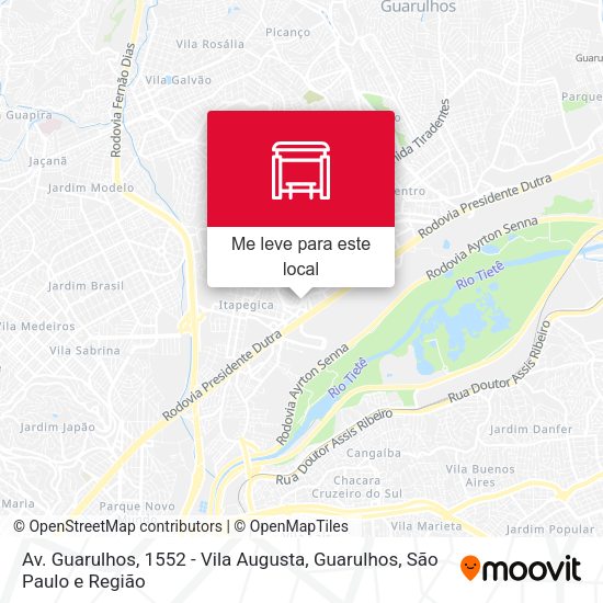 Av. Guarulhos, 1552 - Vila Augusta, Guarulhos mapa