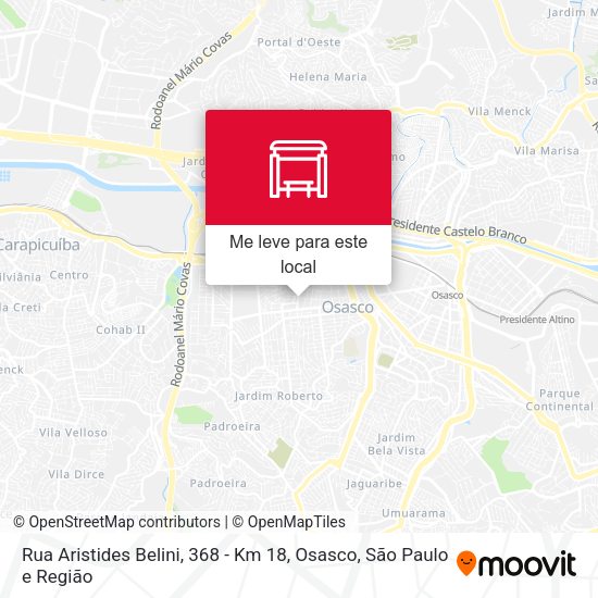 Rua Aristides Belini, 368 - Km 18, Osasco mapa