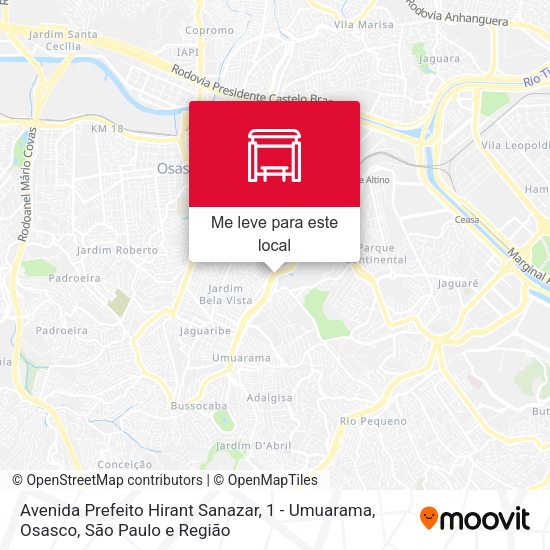 Avenida Prefeito Hirant Sanazar, 1 - Umuarama, Osasco mapa